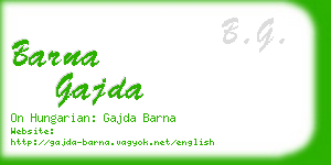 barna gajda business card